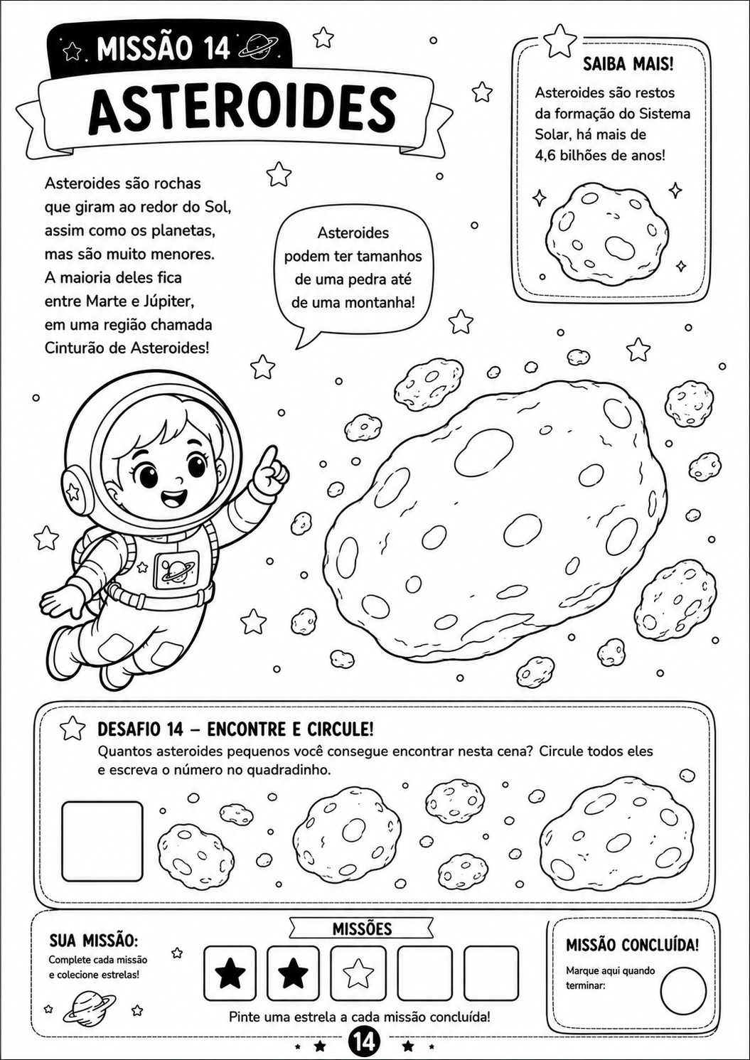 Página interna 2 do livro Astrinha
