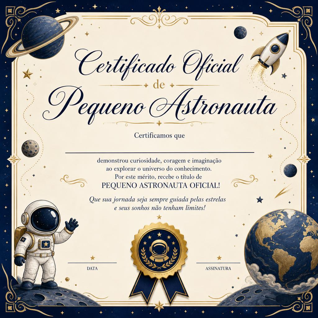 Certificado Oficial de Pequeno Astronauta